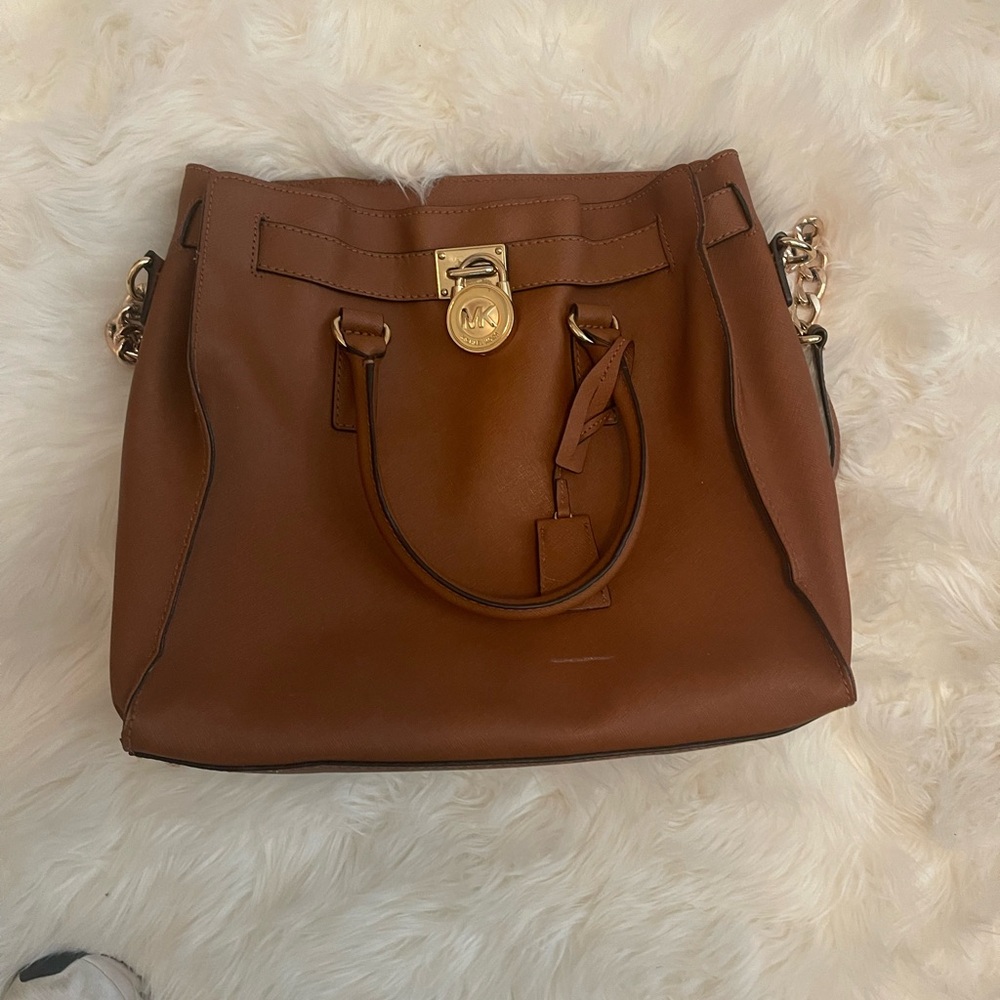 Michael Kors Brown Leather Tote Bag + wallet